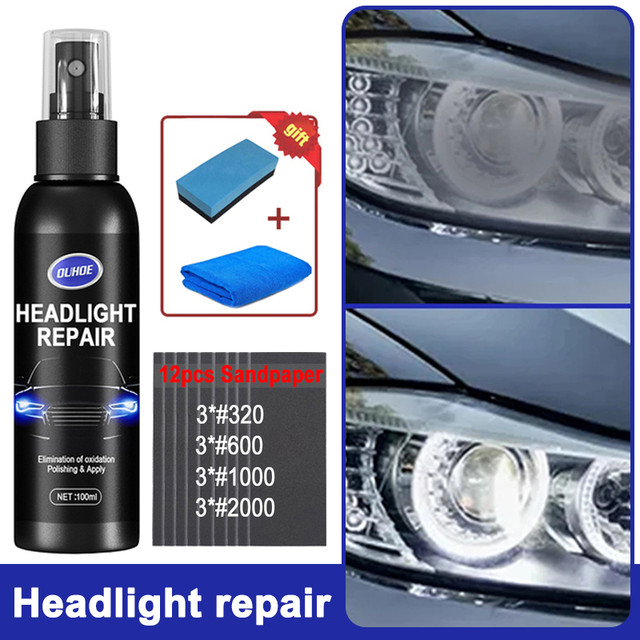 Car Headlight Polishing Agent Scratch Remover Repair Headlight Renewal  Polish Liquid Headlight Restoration Kit Auto Accessories - AliExpress